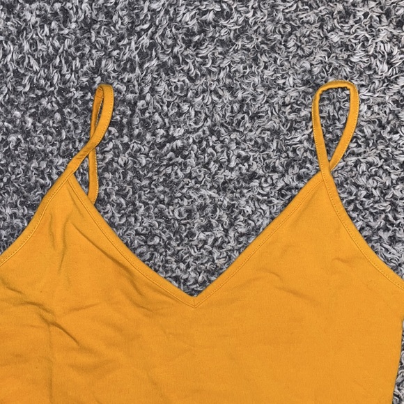 Yellow V Neck Bodysuit - Picture 2 of 3